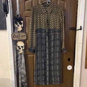 Lulu's Chiffon Button Down Long Sleeve